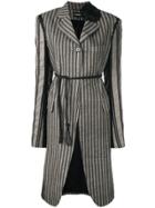 Ann Demeulemeester Striped Coat - Grey
