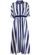 Sport Max Code Striped Shirt Dress - Blue