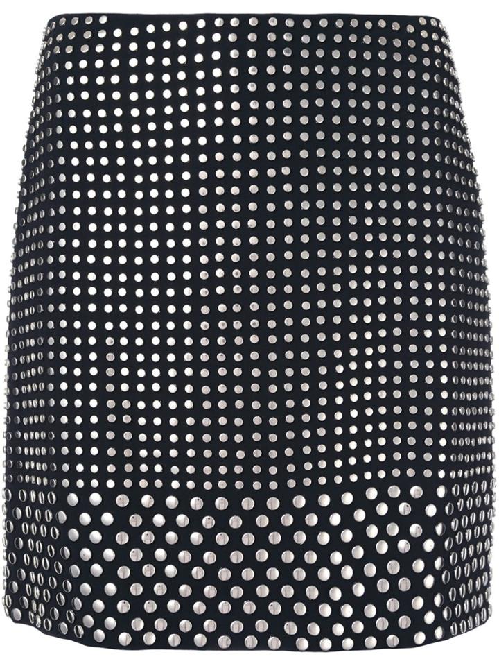 David Koma Studded Mini Skirt - Black