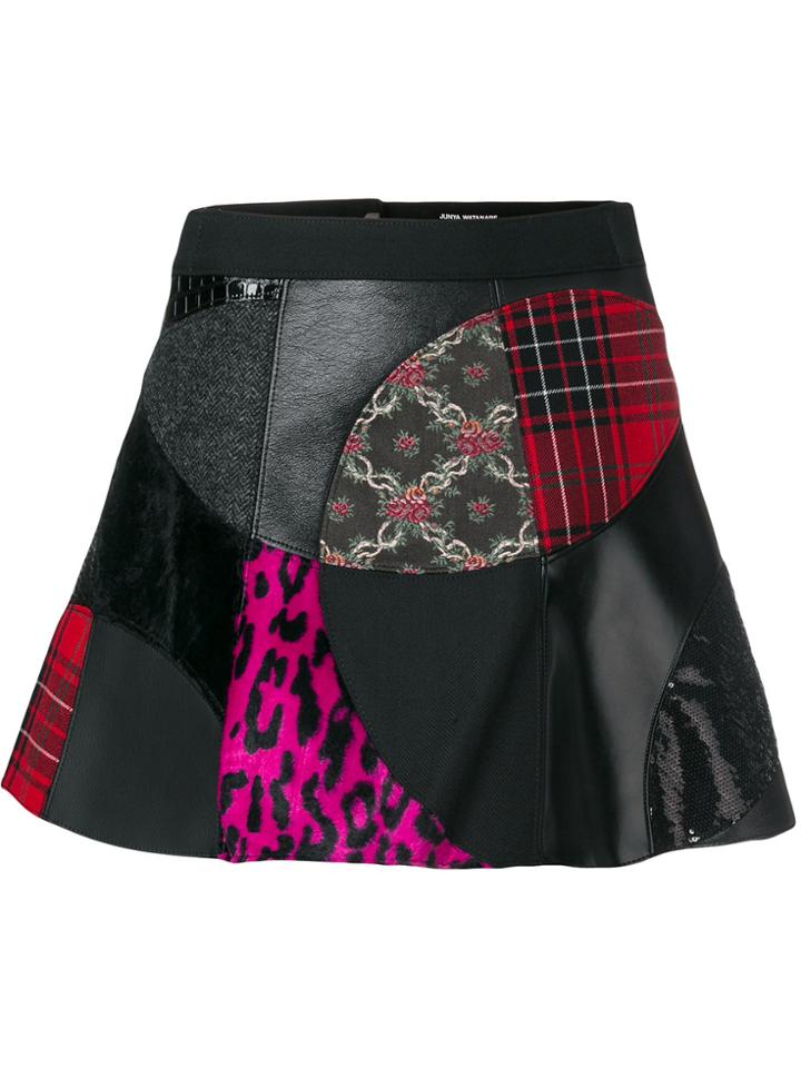 Junya Watanabe Comme Des Garçons Patchwork Mini Skirt - Black