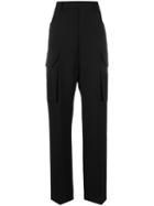 Rick Owens Cargo Trousers, Women's, Size: 40, Black, Viscose/virgin Wool