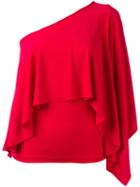 Plein Sud One Shoulder Top, Women's, Size: 38, Red, Spandex/elastane/viscose