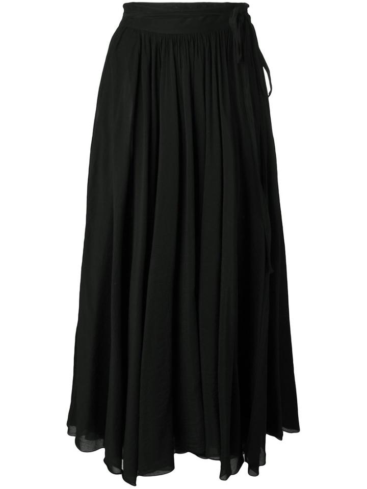 Forte Forte Long Full Skirt, Women's, Size: 2, Black, Silk/cotton