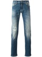 Dolce & Gabbana Distressed Jeans, Men's, Size: 48, Blue, Cotton/spandex/elastane