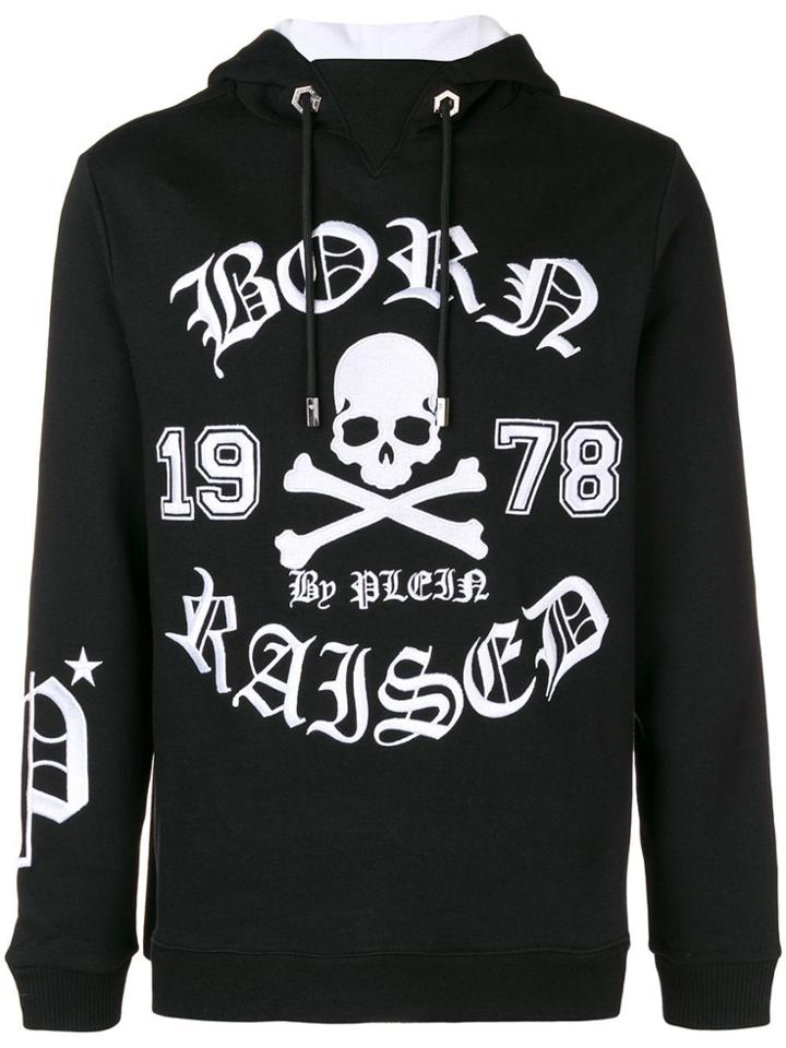 Philipp Plein Skull Printed Hoodie - Black