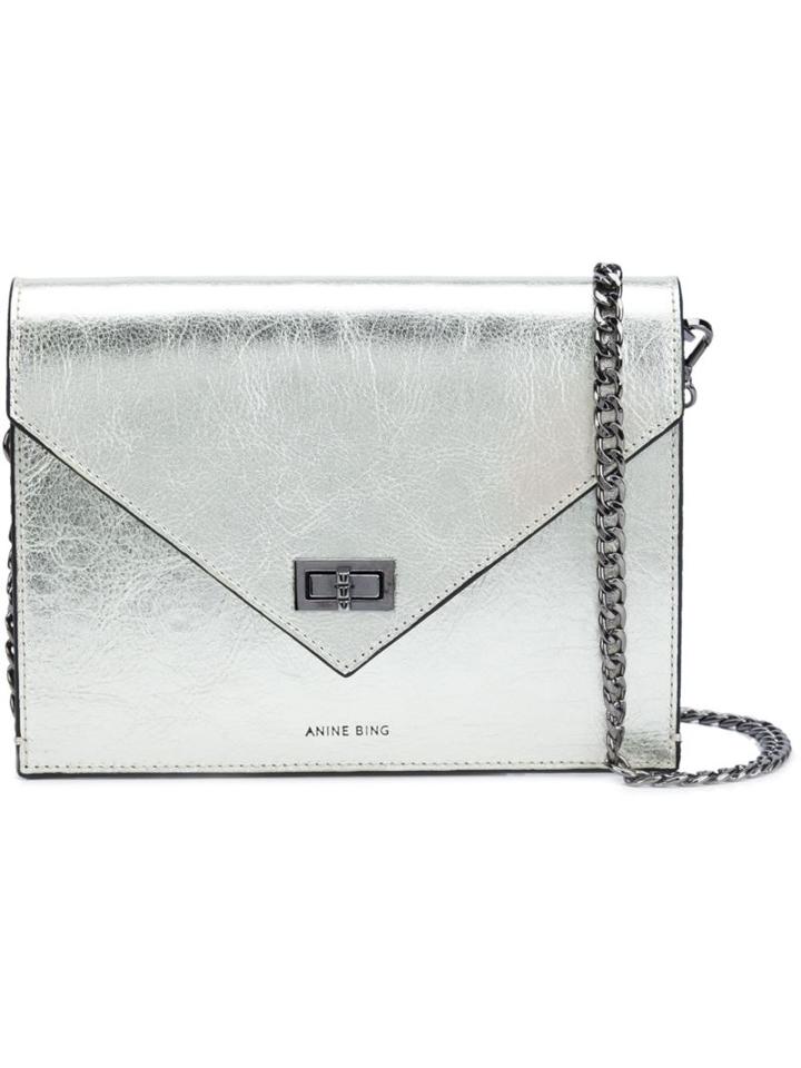 Anine Bing Medium 'palm Springs' Clutch, Women's, Grey