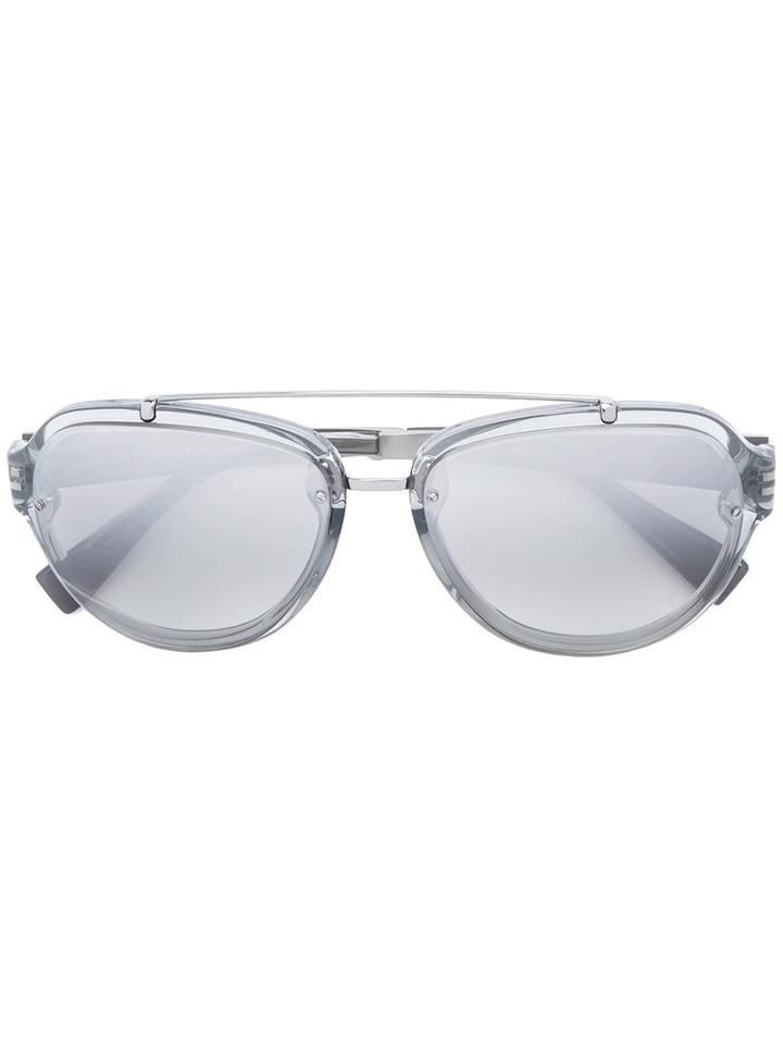 Versace Pop Chic Oval Aviator Sunglasses, Women's, Blue, Metal (other)