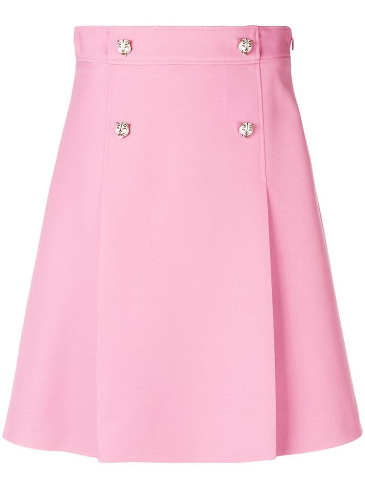 Gucci Tiger Embellished Skirt - Pink & Purple