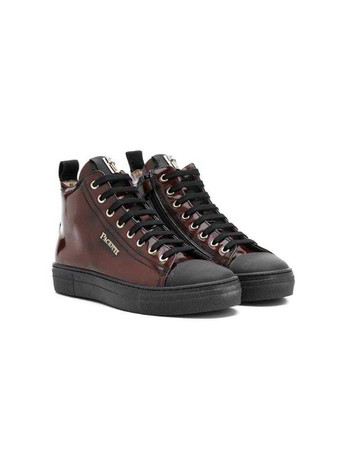Cesare Paciotti Kids Teen High-top Sneakers - Red