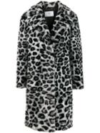 Alberta Ferretti Leopard Pattern Coat - White
