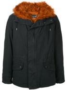 Yves Salomon Homme Fur Lined Zip-up Parka - Blue