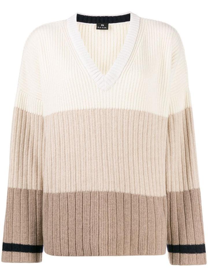Ps Paul Smith Striped Knit Jumper - Neutrals