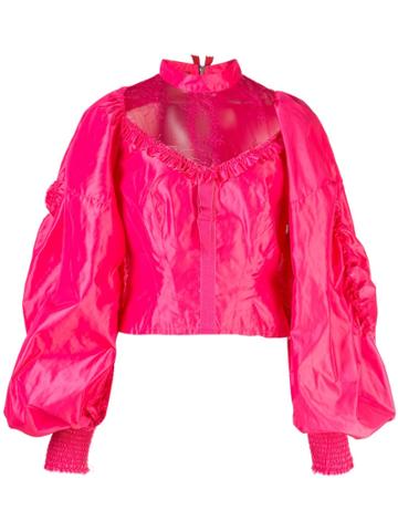 Dilara Findikoglu Victorian Tech Top - Pink