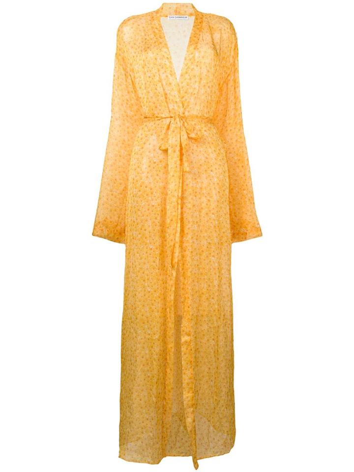 Sian Swimwear Daisy Print Beach Cover - Yellow