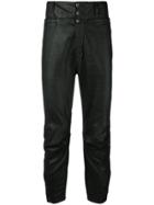 Ann Demeulemeester Side-slits Buttoned Trousers - Black