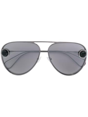 Christopher Kane Eyewear Aviator Sunglasses - Metallic
