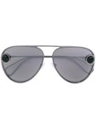 Christopher Kane Eyewear Aviator Sunglasses - Metallic