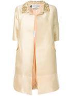Lanvin Vintage 1962 Beaded Flared Coat - Brown