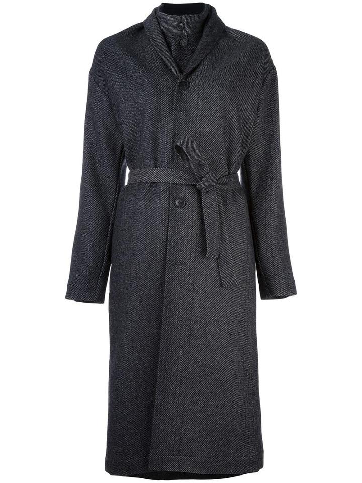 Stephan Schneider Belted Coat, Women's, Size: 2, Grey, Wool