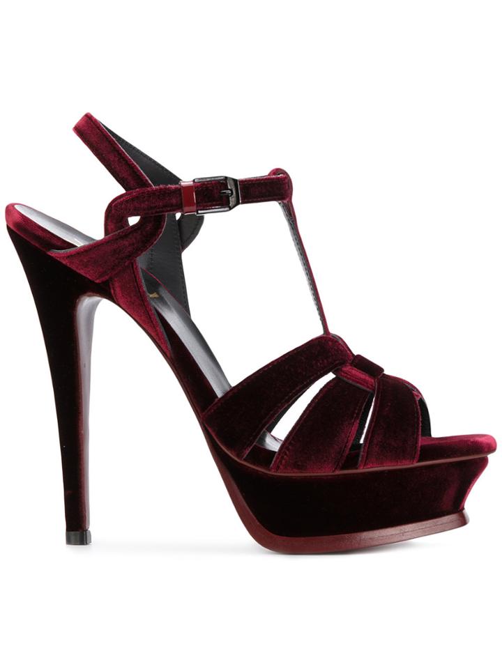 Saint Laurent Tribute 75 Sandals - Red