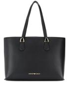 Emporio Armani Logo Shopping Tote - Black