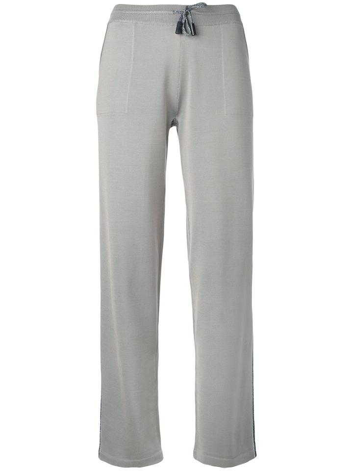 Eleventy - Slouch Trousers - Women - Silk - M, Grey, Silk