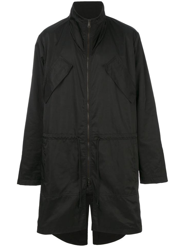 Lost & Found Rooms - Drawstring Midi Coat - Men - Cotton/polyester - S, Black, Cotton/polyester