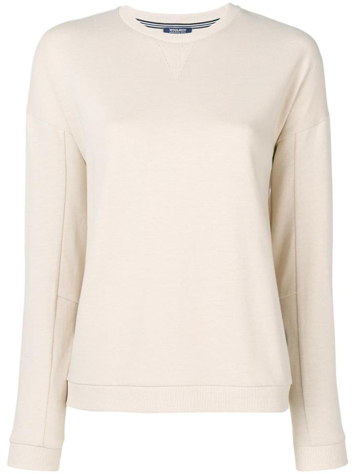 Woolrich Crew Neck Sweatshirt - Neutrals