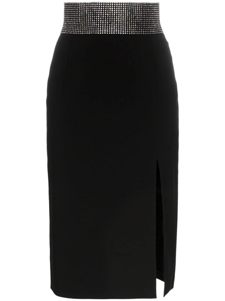 Christopher Kane High-waisted Crystal Embellished Skirt - Black