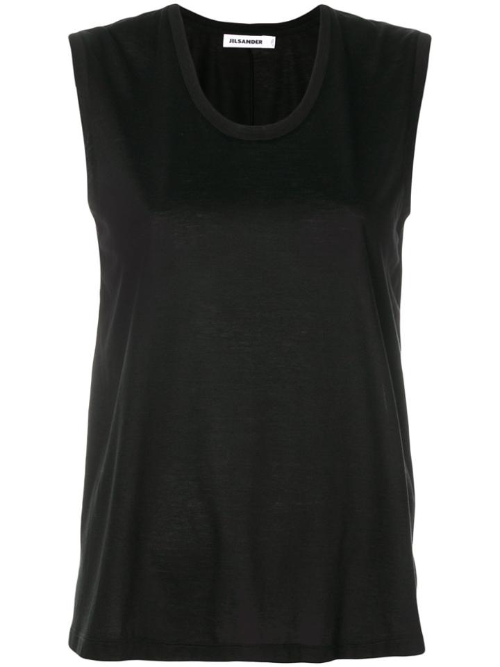 Jil Sander Sleeveless T-shirt - Black