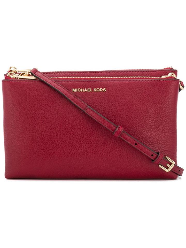 Michael Michael Kors Double Zip Crossbody Bag - Red