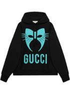 Gucci Felpa Gucci Manifesto Oversize, Esclusiva Online - Black