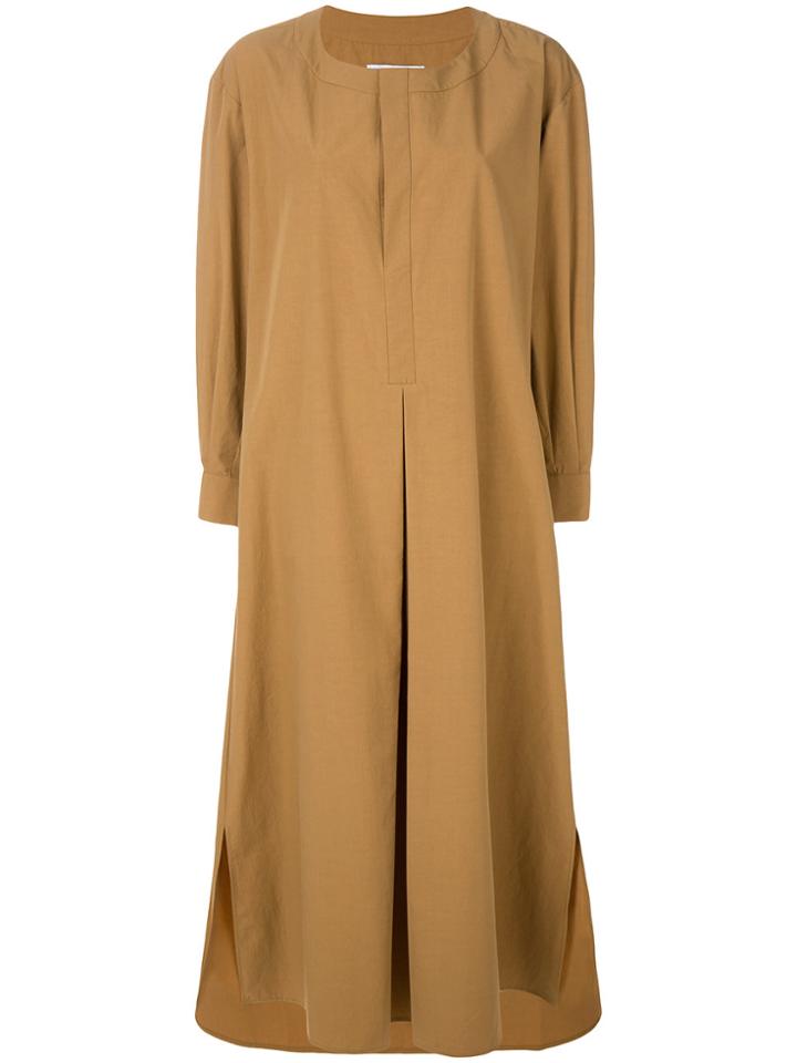 Cristaseya Long Sleeves Shirt Dress - Brown