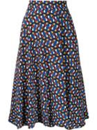 La Doublej Patterned Circle Skirt - Blue