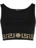 Versace Cropped Tank Top - Black