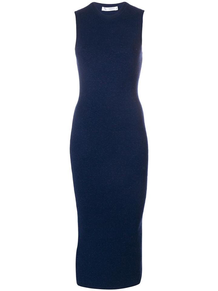 Victoria Beckham Melange Fitted Dress - Blue