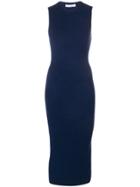 Victoria Beckham Melange Fitted Dress - Blue
