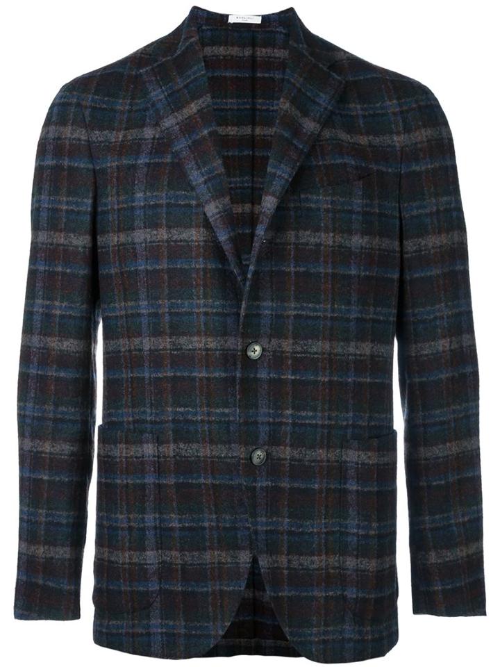 Boglioli Checked Blazer, Men's, Size: 54, Nylon/acetate/cupro/alpaca