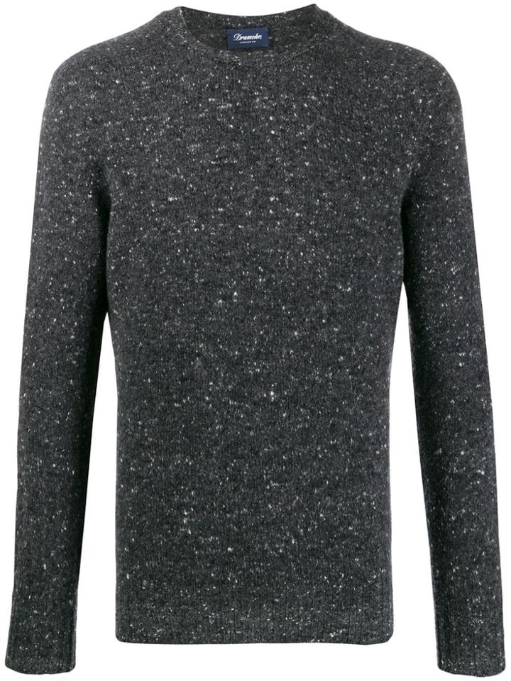 Drumohr Speckled Crew Neck Jumper - Grey