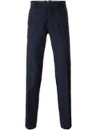 Incotex Slim Chino Trousers, Men's, Size: 34, Blue, Linen/flax/cotton