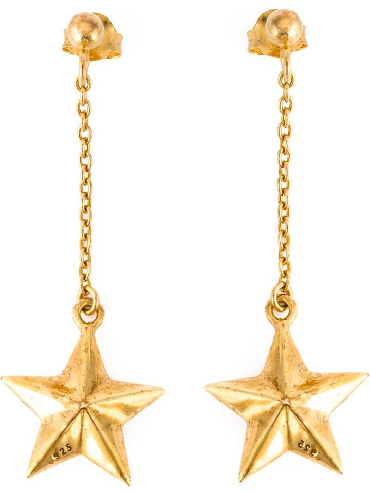 True Rocks Star Drop Earrings, Women's, Metallic