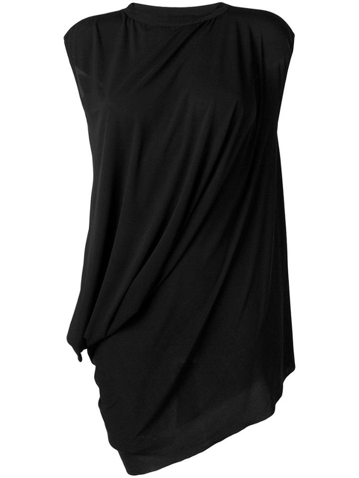 Rick Owens Lilies Draped Long-line Top - Black