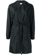 Agnona Hooded Raincoat - Black