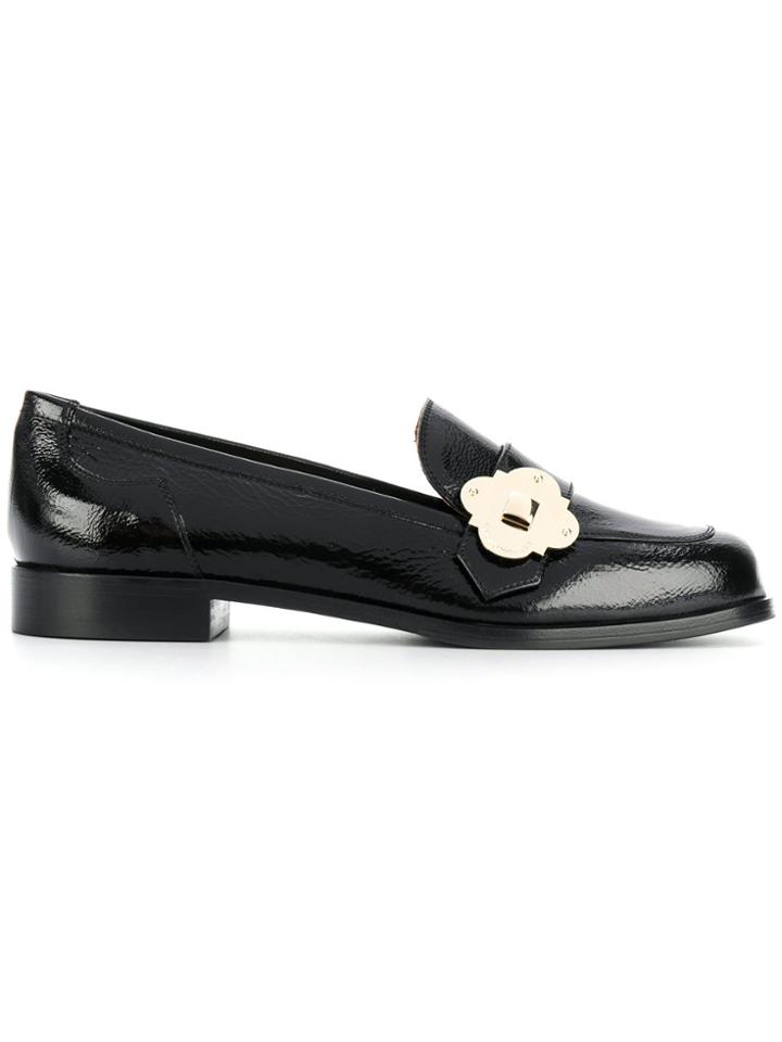 Emporio Armani Buckled Loafers - Black