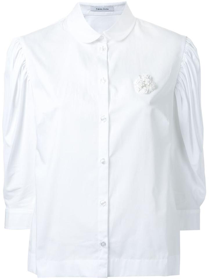 Simone Rocha Pleated Puff Sleeve Shirt