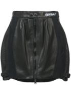 Unravel Project Perforated Mini Skirt - Black