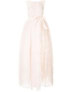 Huishan Zhang Beau Feather-trimmed Gown - Pink