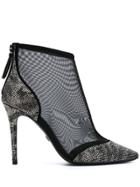 Roberto Cavalli Sheer Pointed Ankle Boots - Black