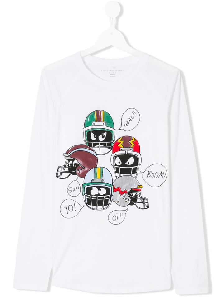 Stella Mccartney Kids Max Helmet Print Top - White