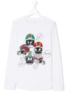 Stella Mccartney Kids Max Helmet Print Top - White